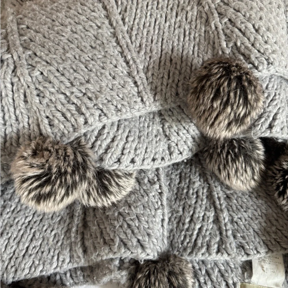 Pottery Barn Pom Pom blanket
